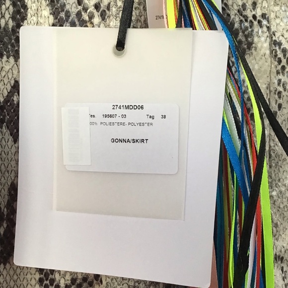 MSGM Milano Ruffle Snakeskin Mini Skirt NEW - Picture 7 of 7